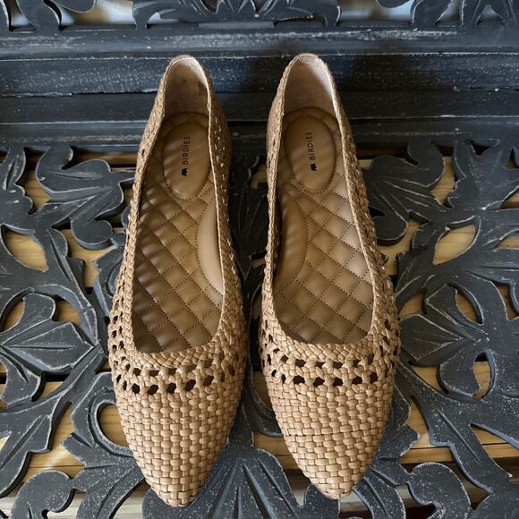 Birdies Goldfinch Woven Dawn Beige Slip On Pointed Toe Ballet Flats Size 9 - Picture 7 of 11